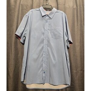 Nick‎ Graham Stretch Modern Fit Short Sleeve Button Up Shirt Size XL